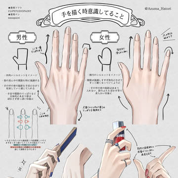 個人的に手を描く時意識してることまとめ