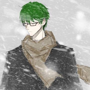 雪の中の緑間くん