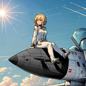 空軍基地にて