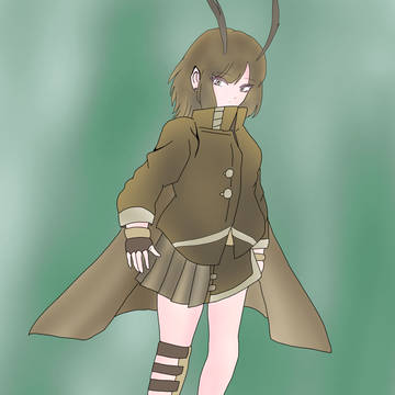 セスジスズメ(Theretra oldenlandiae)擬人化