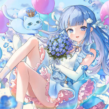 【お仕事】Vtuberはっか1周年記念イラスト