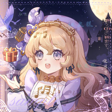 女の子、夜、金髪