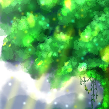 もふふもうと森の木