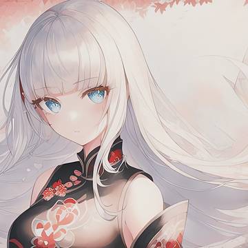 白毛美少女