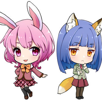 うさぎときつね