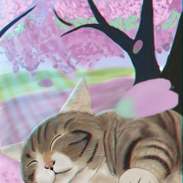 桜と猫