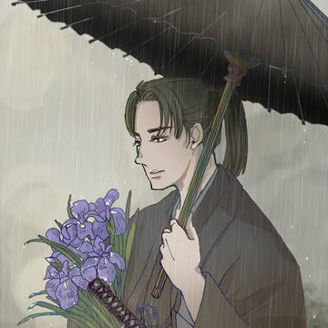菖蒲と翆雨