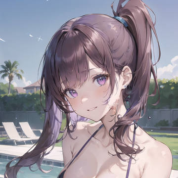 swimming pool in summer