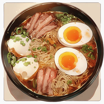 醤油らーめん‐大盛&半熟味玉2個増し(2023 ver.)