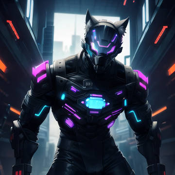 AI wolf solider, mechanized