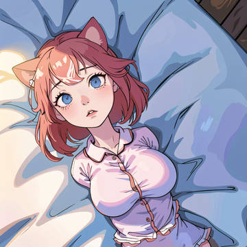 Orange quad cat girl - 6