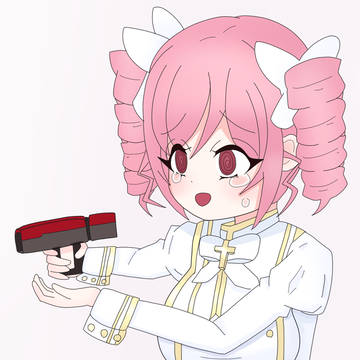 強化銃を構えるぴの