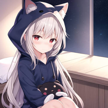 パジャマ白髪ロリ