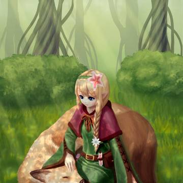 森の中の小さなエルフ