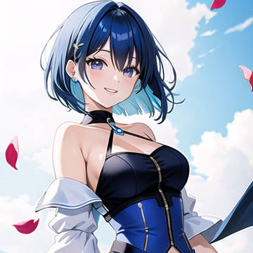 青い髪の女の子