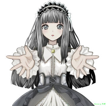 前髪ぱっつんゴシック少女
