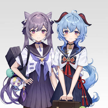 刻晴×甘雨×制服