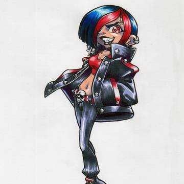 Niki in leather jacket