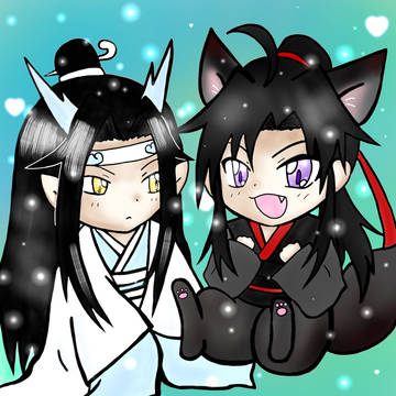 チビ龍藍湛とチビ狐魏嬰