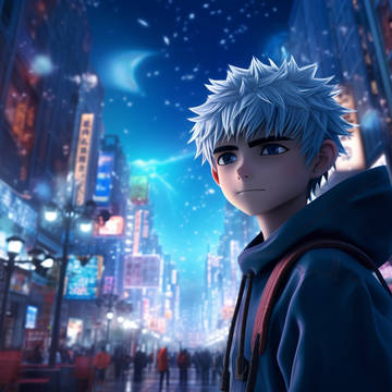 Killua wallpaper 16:9 by AI