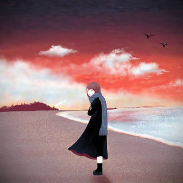 海辺の少女