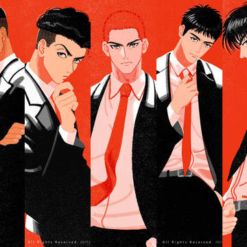 SLAM DUNK 湘北西装五人组