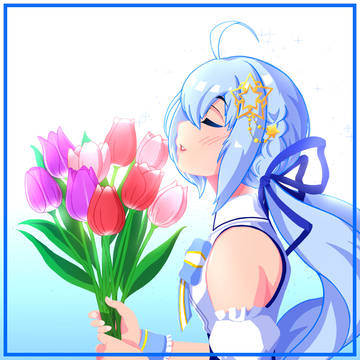 【3周年記念】ユキちゃんとチューリップ