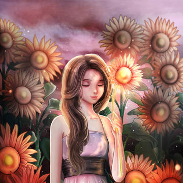 The sunflower girl