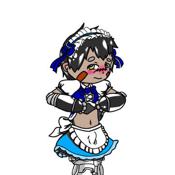 ヘソ出しメイドレグきゅん