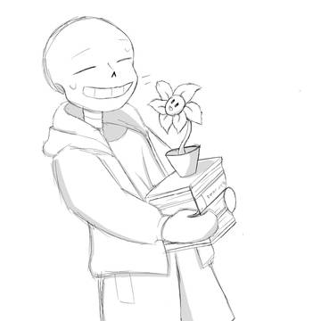 (雑絵)Sans＆Flowey