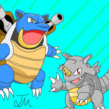 Blastoise and Rhydon