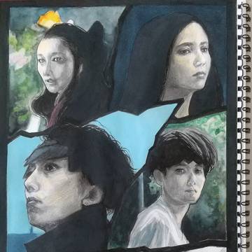 岸辺露伴ルーブルへ行く　おまけステッカーの模写
