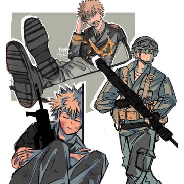 Military soldier Katsuki