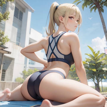 Sexy anime girls workout - AI