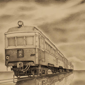 湖東の木造電車