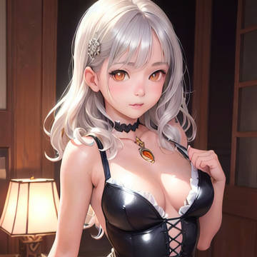 久々の白髪橙眼の女の子