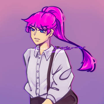 seraphina in a suit