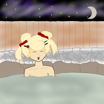 Gummy in a Hot Springs Bath