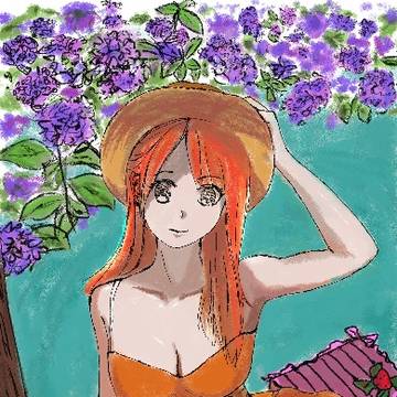 紫阳花与少女