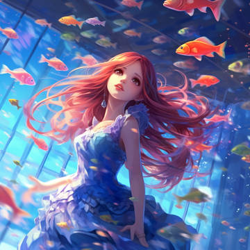into the sea