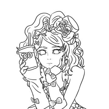 照片转手绘谢安然人间芭比那套图