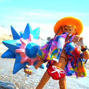 Pokemon Trainer At The Beach