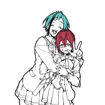 ツイステらくがき(※にょた)