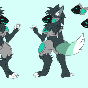 Protogen Fursona Character Ref