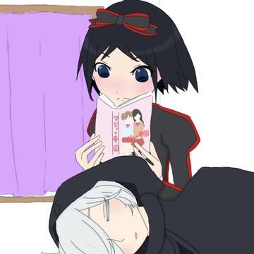 膝枕するギューチョコ