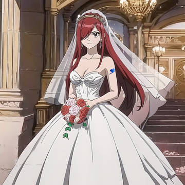 Erza wedding dress