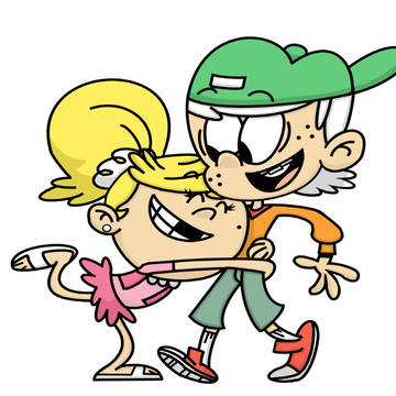 Loud house Lincoln and Lola hug