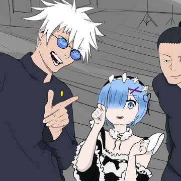 Gojo and Geto with Rem