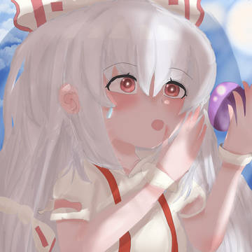 オカルトボールを手にする妹紅