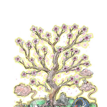 兔兔赏桃花